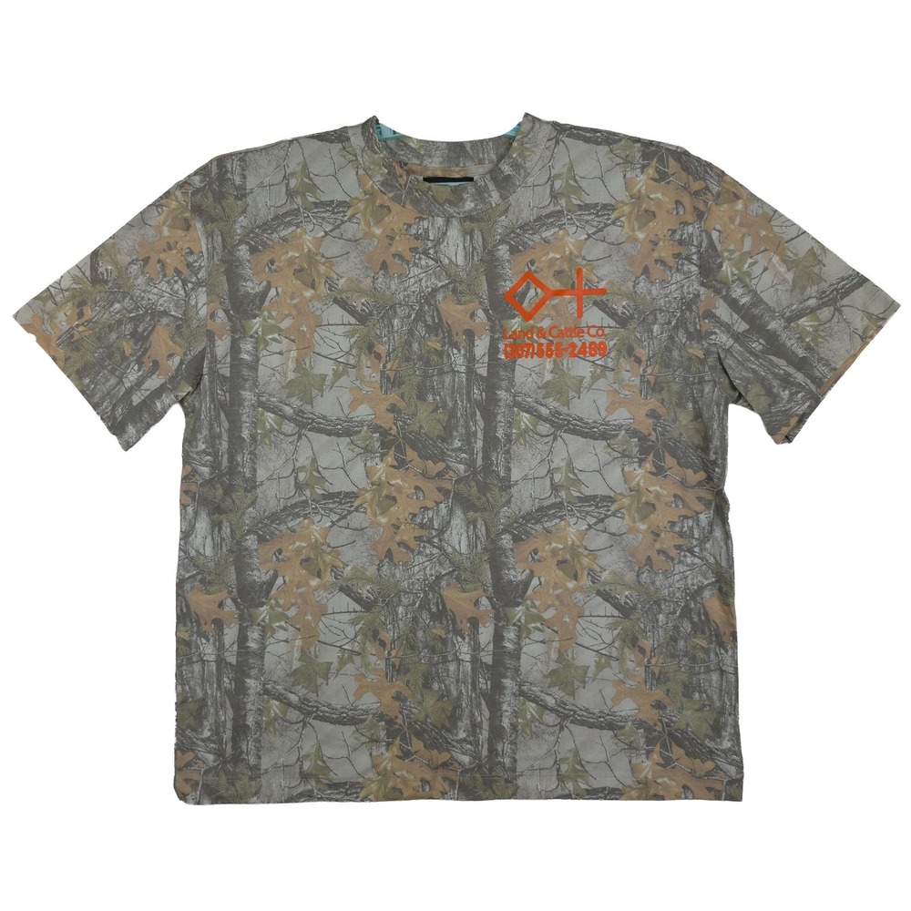 Diamond Cross Ranch Shirt Large Real Tree Camo Land and Cattle Company Art New